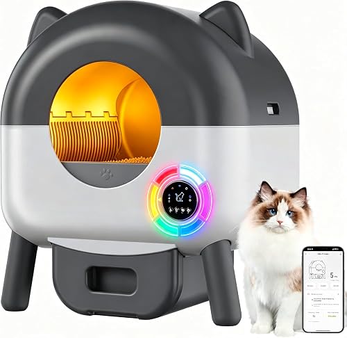 Arenero autolimpiable 79L con app y 9 sensores