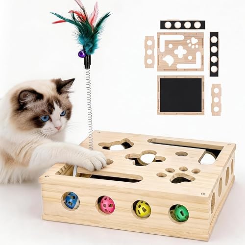 Puzzle madera 2en1 con lima/rascador laberinto