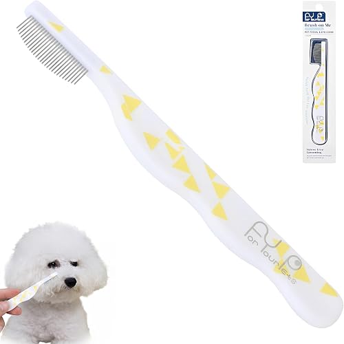 Peine facial mini perros/gatos — limpieza ojos y manchas de lágrima