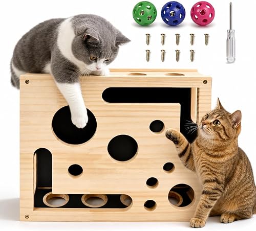 ZHQNBP puzzle madera + rascador laberinto croquetas